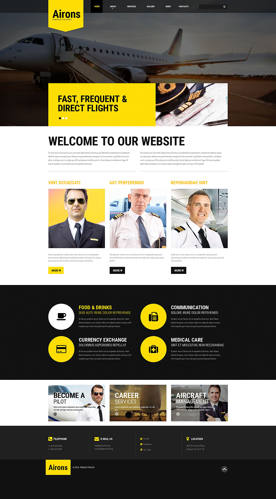 virtual airlines website templates